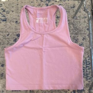 Alphalete crop tank top Small light pink